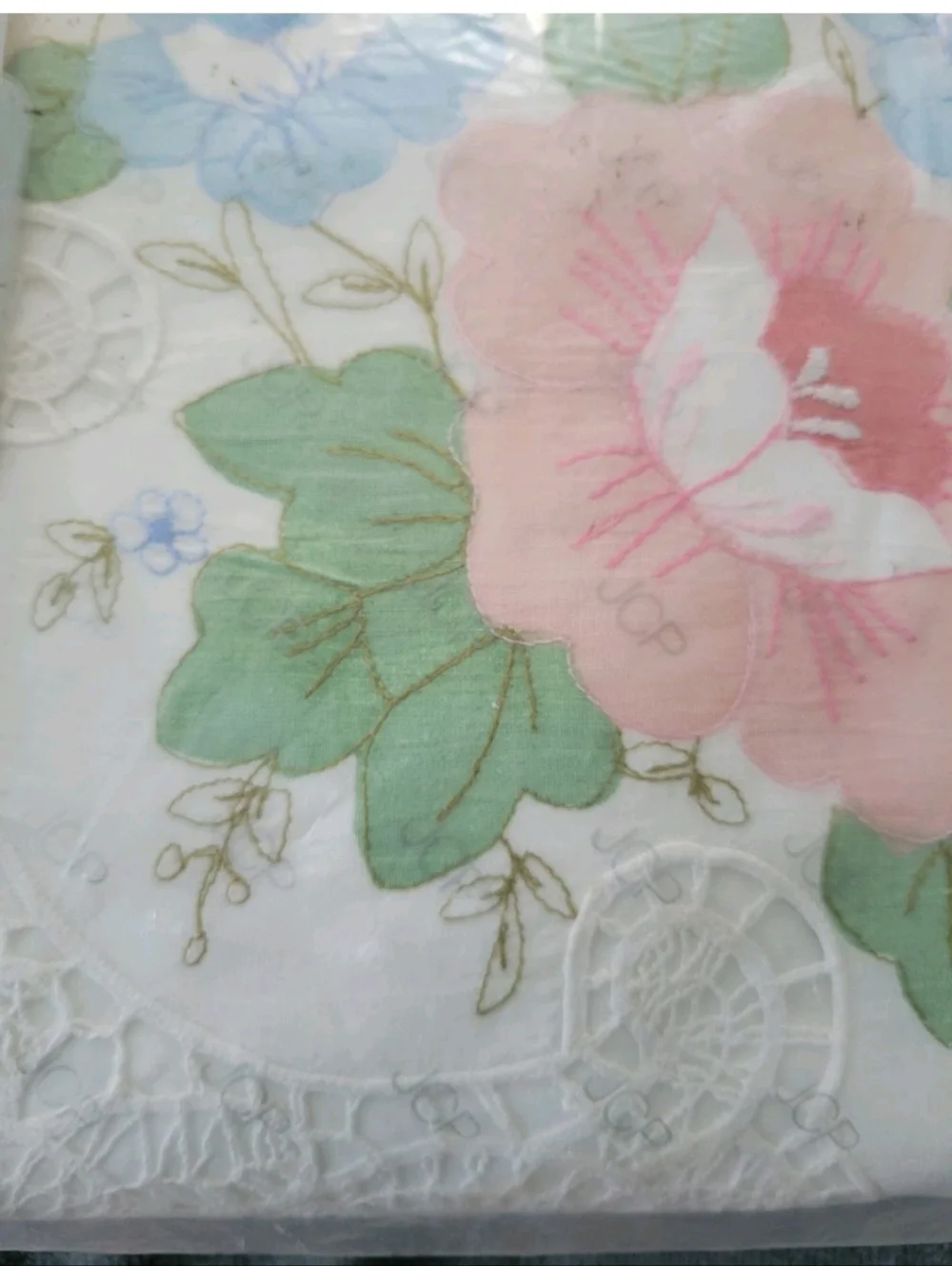 Vintage Coventry Manor Jcpenny Victorian Rose Eyelet Lace Queen Bedding Duvet